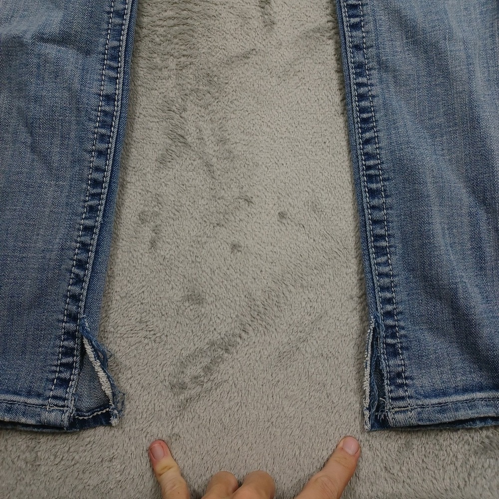Miss Me Jeans Womens 27 Blue Denim Straight Pockets Rhinestones - Picture 3 of 10